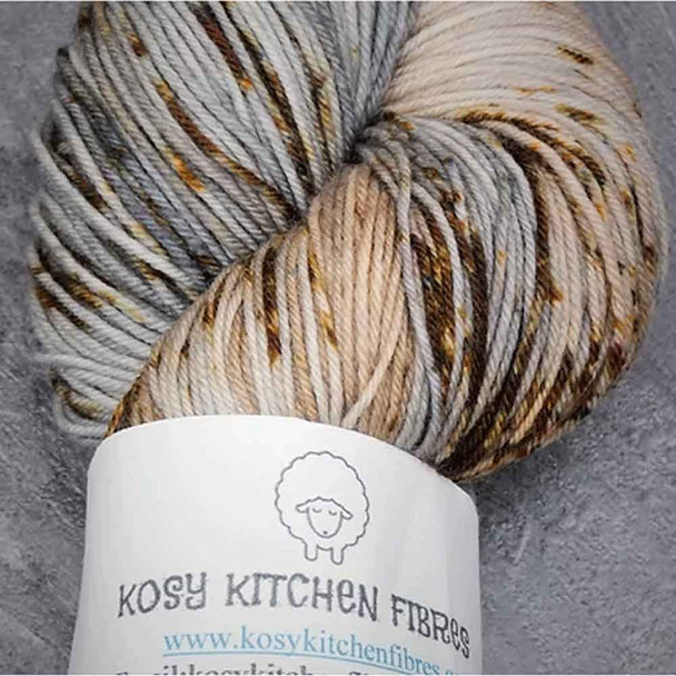 Kosy Kitchen Fibres Hand Dyed 4 Ply Sock Yarn, 100g Hanks | A Variety of Shades - Pebble Beach