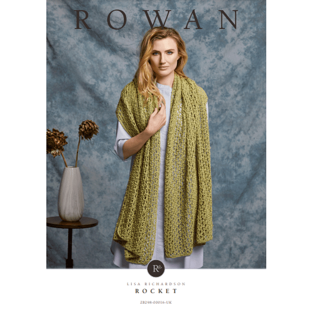 Rowan Ladies Rocket Wrap Knitting Pattern using Creative Linen | Digital Download (ZB298-00016) (rowa-patt-ZB298-00016dd) - Main Image