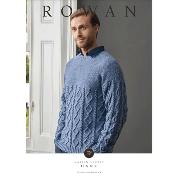 Rowan Men's Hank Sweater Knitting Pattern using Softyak DK | Digital Download (ZB296-00006) (rowa-patt-ZB296-00006dd) - Main Image