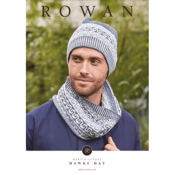 Rowan Men's Hawke Hat Knitting Pattern using Island Blend Fine | Digital Download (ZB296-00012) (rowa-patt-ZB296-00012dd) - Main Image