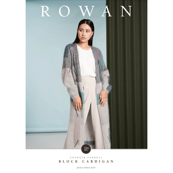 Rowan Ladies Block Cardigan Knitting Pattern using Felted Tweed And Kidsilk Haze | Digital Download (ZB301-00005) (rowa-patt-ZB301-00005dd) - Main Image