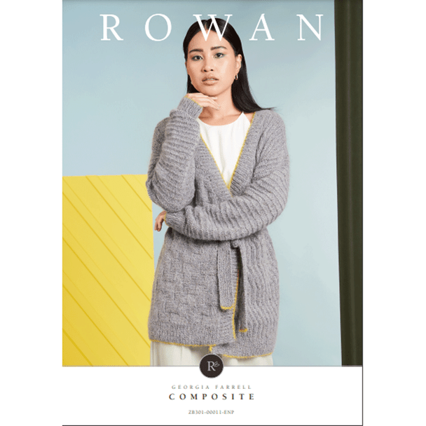 Rowan Ladies Composite Cardigan Knitting Pattern using Felted Tweed And Kidsilk Haze | Digital Download (ZB301-00011) (rowa-patt-ZB301-00011dd) - Main Image