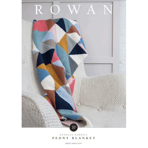 Rowan Home Peony Blanket Knitting Pattern using Cotton Wool | Digital Download (RB003-00001) (rowa-patt-RB003-00001dd) - Main Image