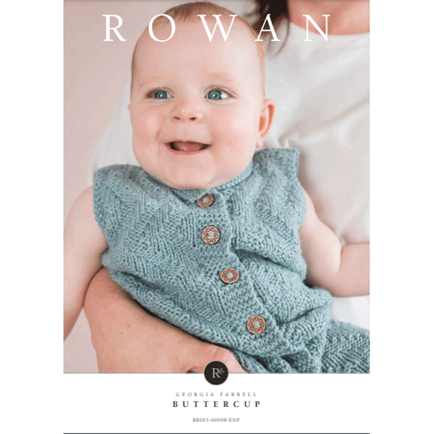 Rowan Babies Buttercup Onesie Knitting Pattern using Cotton Wool | Digital Download (RB003-00008) (rowa-patt-RB003-00008dd) - Main Image