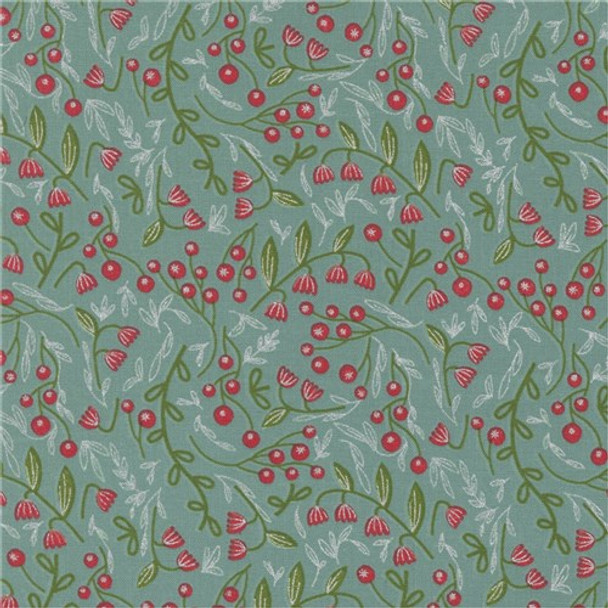 Merrymaking | Gingiber | Moda Fabrics | 48344-13M Vintage Blue