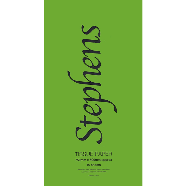 Tissue Paper | 75 x 50cm | Stephens | 10 sheets| West Design | Light Green