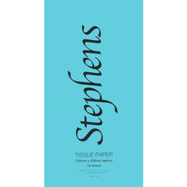 Tissue Paper | 75 x 50cm | Stephens | 10 sheets| West Design | Light Blue