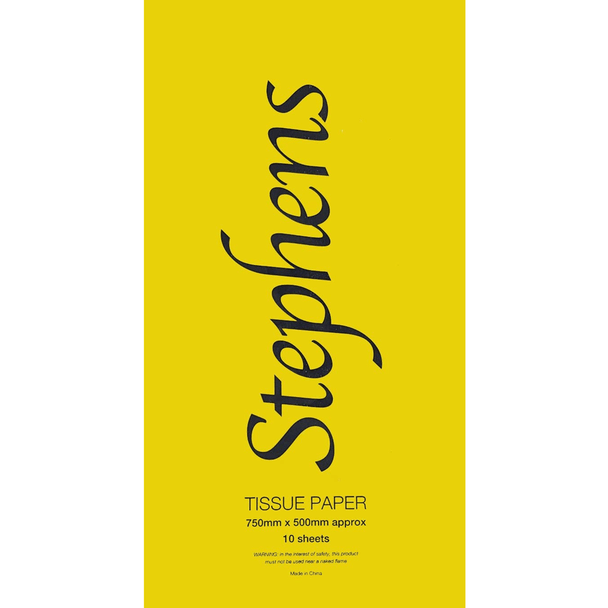 Tissue Paper | 75 x 50cm | Stephens | 10 sheets| West Design | Yellow