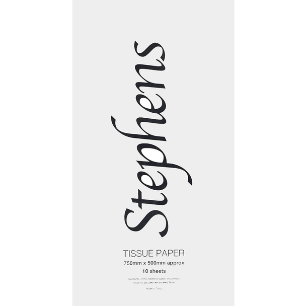 Tissue Paper | 75 x 50cm | Stephens | 10 sheets| West Design | White