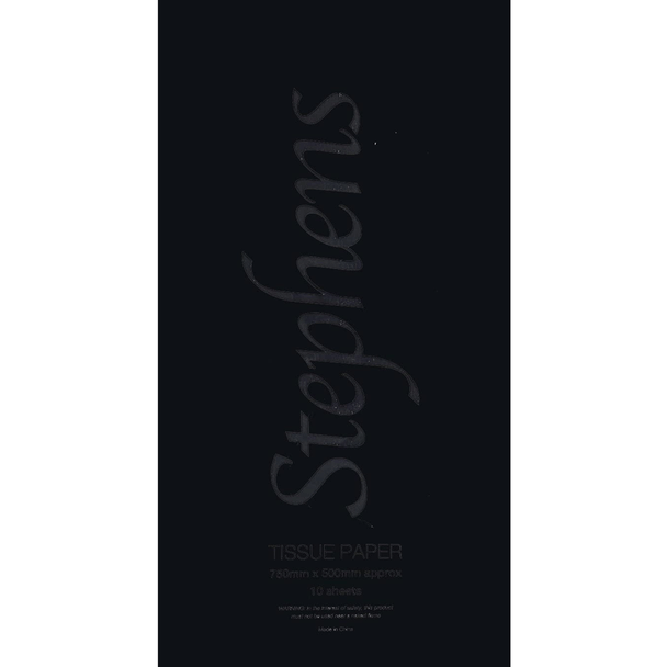 Tissue Paper | 75 x 50cm | Stephens | 10 sheets| West Design | Black