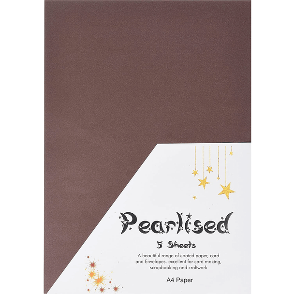 Pearlised Paper A4 | Various Colours | Pack of 5 Sheets | Bon Bon