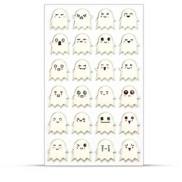 Cooky 3D Stickers | 26 Cute Little Ghost Stickers | Maildor