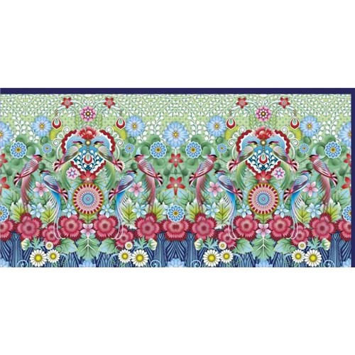 Birds In Paradise | Catalina Estrada | PWCE011.XPANEL | Carnation Love, 22.5" x 42" Panel 