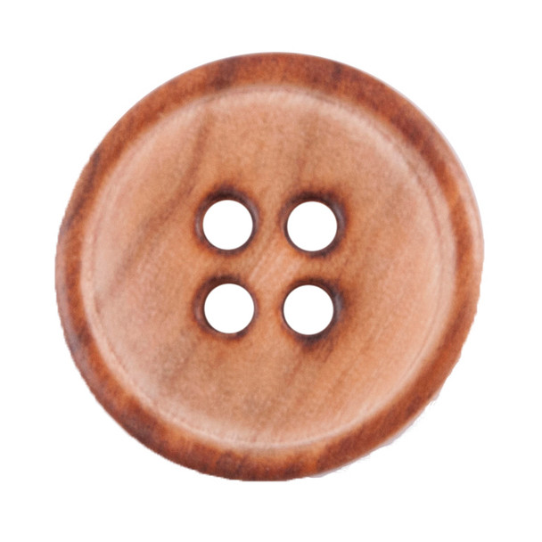 Olive Wood Round Buttons | 18 mm | ABC Buttons (A2384)