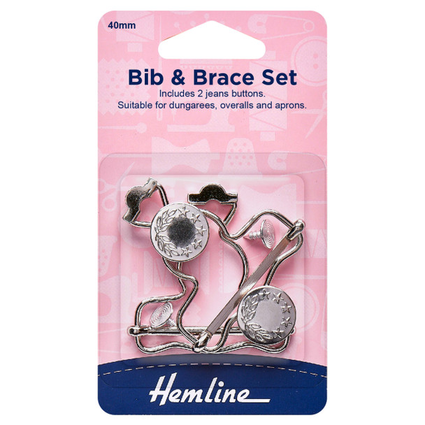 40mm Bib & Brace Set | Hemline | Nickel Silver