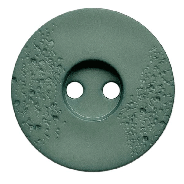 2 Hole Button with Textured Sides | 20mm | Eucalyptus Green | Dill Buttons