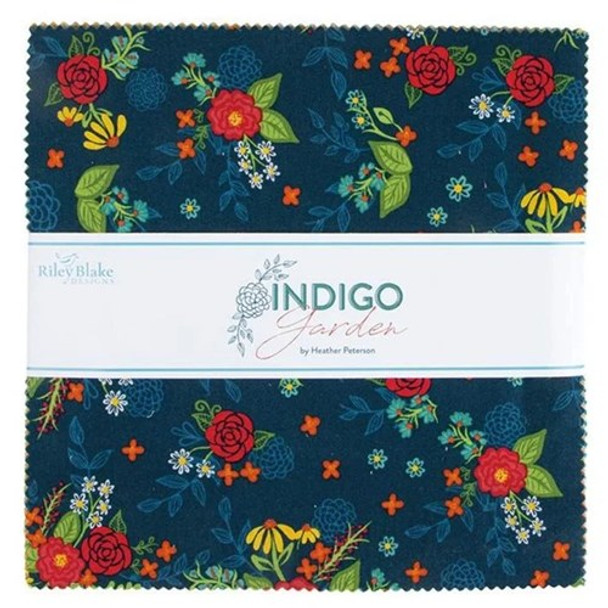 Indigo Garden | Heather Peterson | Riley Blake Designs | 10" Stacker