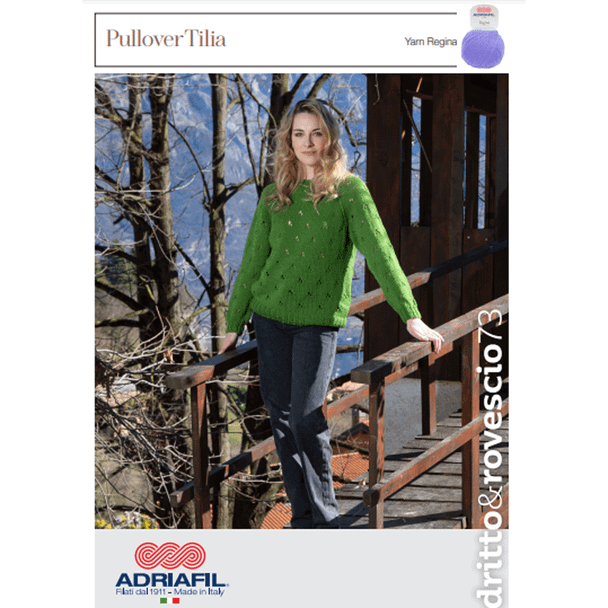 Pullover Tilia / Sweater Knitting Pattern | Adriafil Regina DK Knitting Yarn | Downloadable Pattern - Main Image
