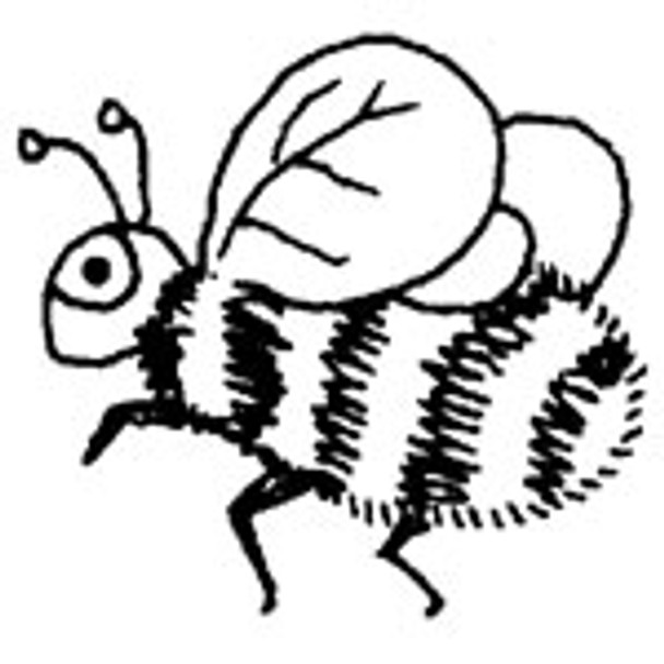 Tiny Bee Wood Mounted Stamp | Inca Stamp (409AA)