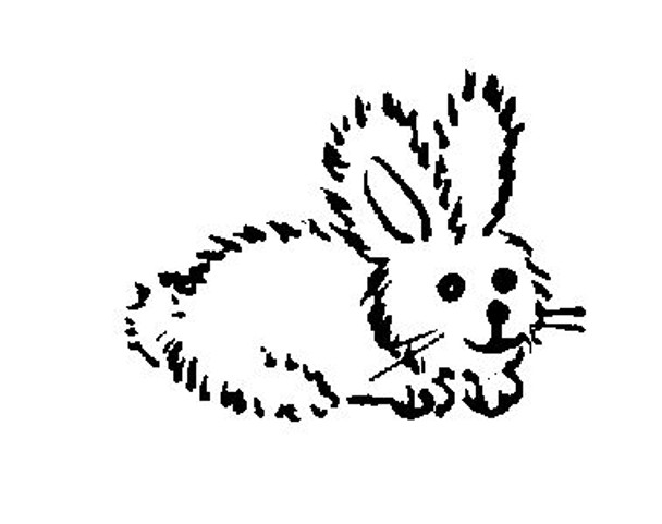 Tiny Fluffy Bunny Wood Mounted Stamp | FunStamps (FAA10)