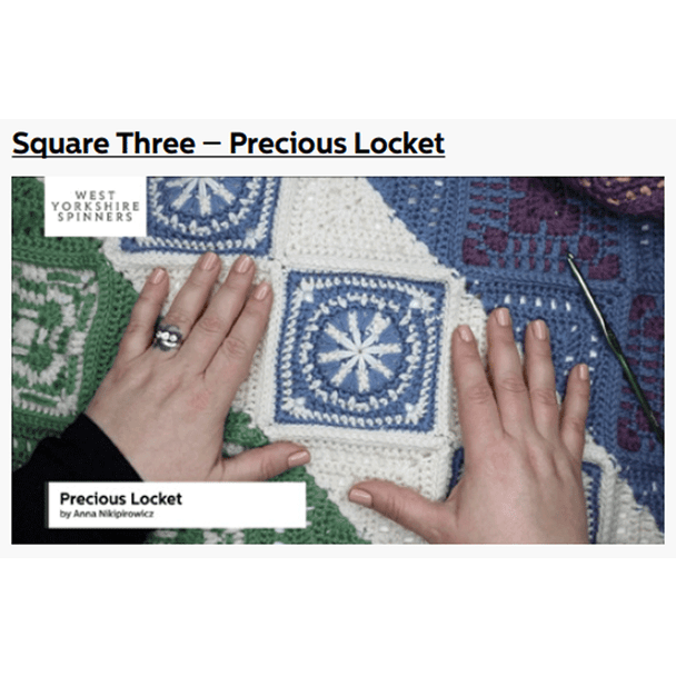 Precious Locket Hidden Treasures Blanket - Square Three Crochet Pattern | WYS Bo Peep Pure DK Knitting Yarn |  Digital Download - 2nd Image