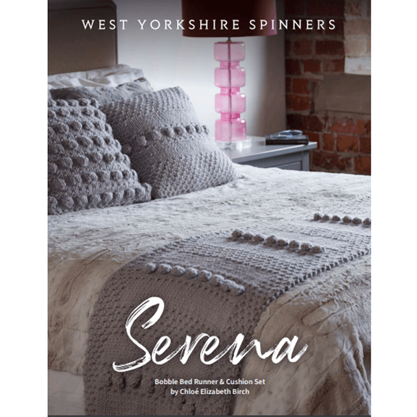 Serena - Bobble Bed Runner and Cushion Set Knitting Pattern | WYS Retreat Super Chunky Knitting Yarn DBP0257 | Digital Download - Main Image