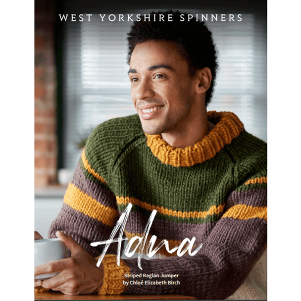 Adult's Adna Striped Raglan Jumper Knitting Pattern | WYS Retreat Super Chunky Knitting Yarn DBP0253 | Digital Download - Main Image