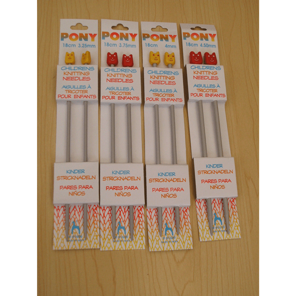 Aiguilles à Tricoter Double Pointes En Aluminium Pony 4,5 Mm X 35,5 Cm/ Paquet De 4 - France