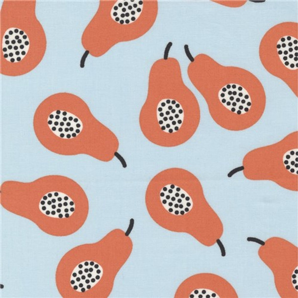 Lazy Afternoon | Zen Chic | Moda Fabrics | 1780-13 | Gardening Novelty Pear, Sky