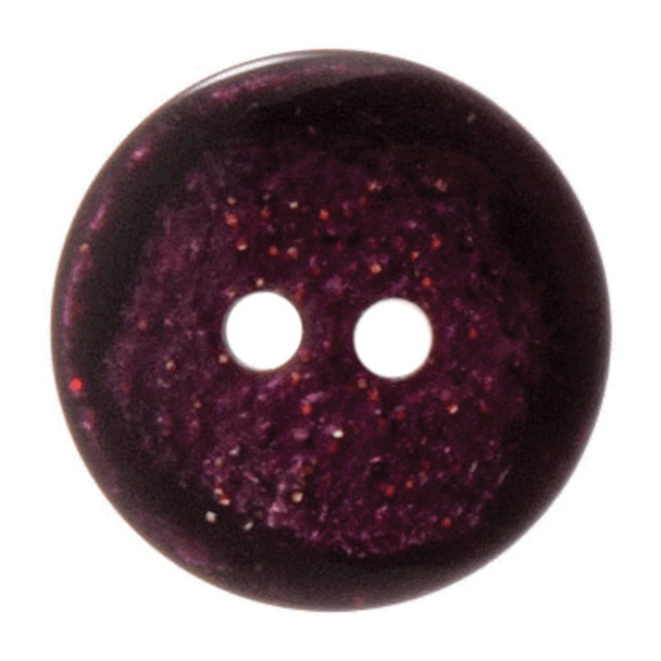 Trimits Loose Buttons Round Dark Glitter Burgundy | 15mm Diameter