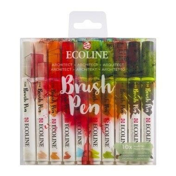 Ecoline | Watercolour Brush Pen Set | Pack of 10