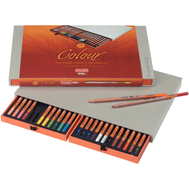 Bruynzeel Pencils Wooden Box | Set of 24 Coloured Pencils