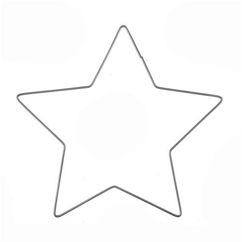 Craft Hoop | Silver Coloured Wire | Star, 25cm - Main Image