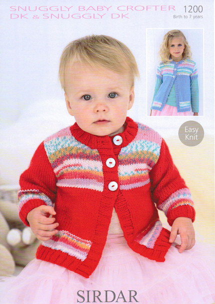 Baby / Girls Swing Cardigan DK Pattern | Sirdar Baby Crofter DK / Snuggly DK 1200 - Image