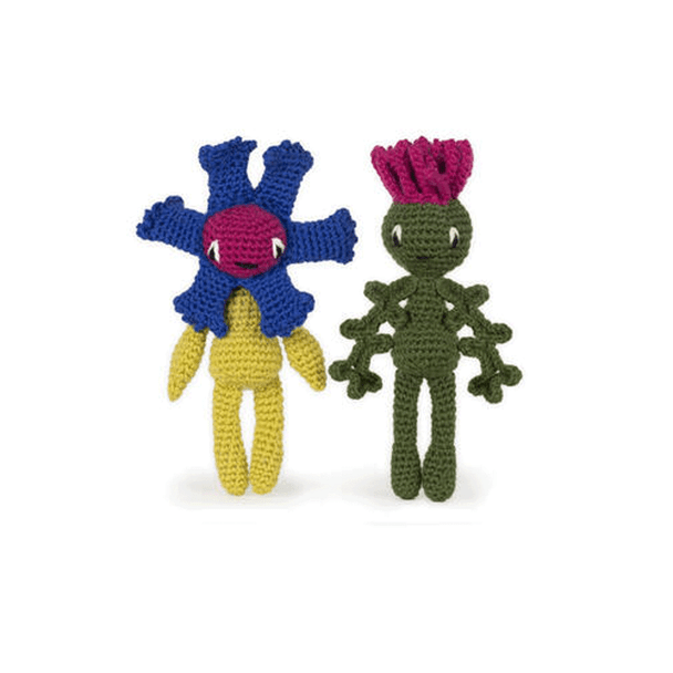 Toft Amigurumi Complete Crochet Kits | Kerry Lord| Mini Cornflower and Mini Thistle - Main Image
