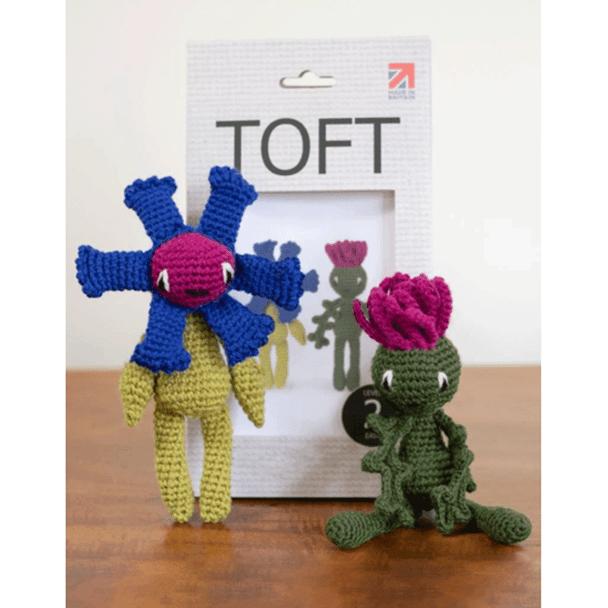 Toft Amigurumi Complete Crochet Kits | Kerry Lord| Mini Cornflower and Mini Thistle