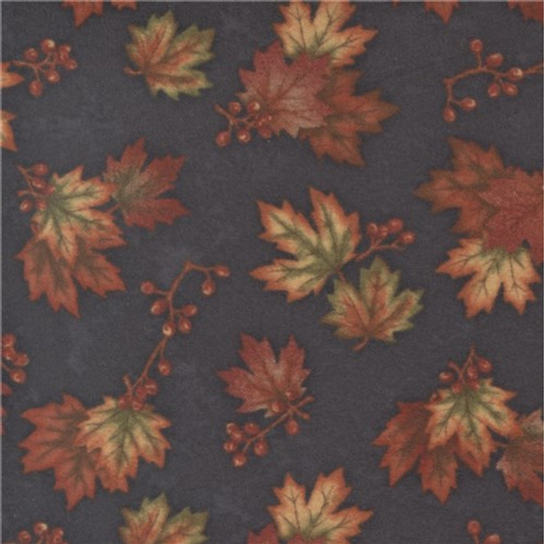 Fall Melody Flannel | Holly Taylor | Moda Fabrics | 6902-18F | Maple Scatter, Black