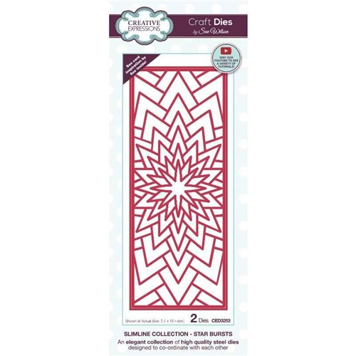 Creative Expressions | Craft Dies | Sue Wilson | Slimline Collection | Star Bursts