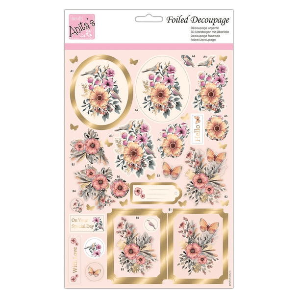 Butterflies, Birds & Blooms | Anita's Foiled Decoupage | DoCrafts (ANT 169957)