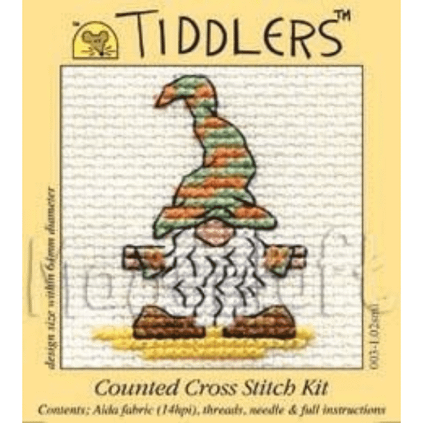 Gnome | Tiddlers Mini Cross Stitch Kits | Mouseloft