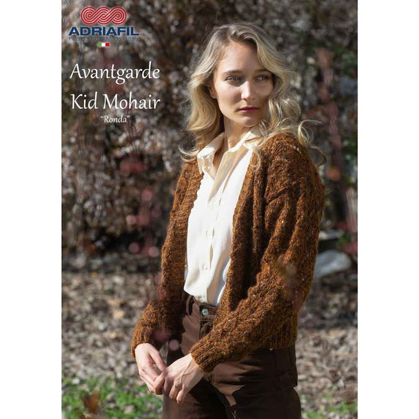 Ronda Cardigan Knitting Pattern, Adriafil Avantgarde and Kid Mohair 3 Ply / 4 Ply | Digital Download