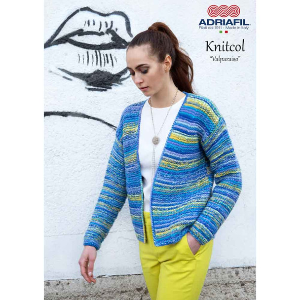 Valparaiso Jacket Knitting Pattern, Adriafil Knitcol DK | Digital Download