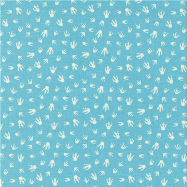 Stomp Stomp Roar | Stacy Iest Hsu | Moda Fabrics | 20824-14 | Footprints, Aqua