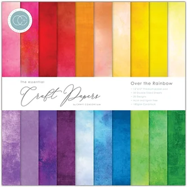 The Essential Craft Papers | Craft Consortium | Over the Rainbow | 12" x 12"