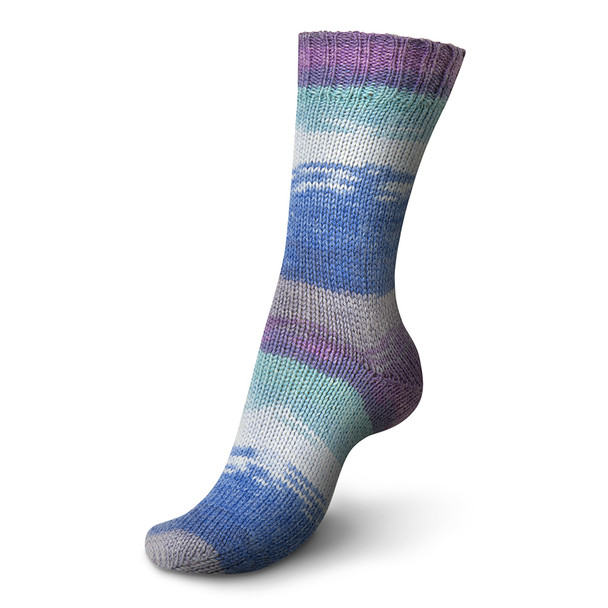 Regia Color 6 Ply Sock Knitting Yarn in 150g Balls | 06237 Sunrise - finished sock