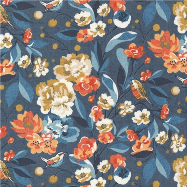 Nutmeg | BasicGrey | Moda Fabrics | 30700-12 | Birdies and Blossoms, Evening