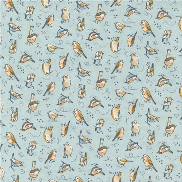 Nutmeg | BasicGrey | Moda Fabrics | 30705-13 | Birds Migrate, Frosted Crumble