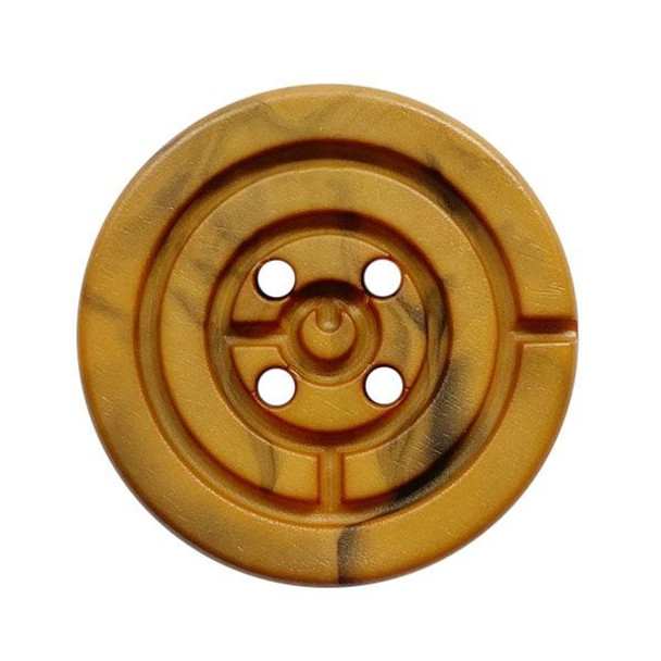  Matt Maze, 4 Hole | Mustard | 28mm | Dill Buttons (384009)