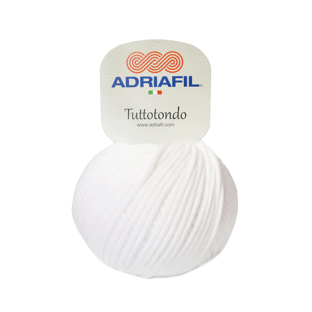Adriafil Tuttotondo (All Round) Cotton Rich Aran Yarn, 50g Balls | 30 White