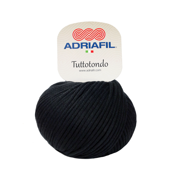 Adriafil Tuttotondo (All Round) Cotton Rich Aran Yarn, 50g Balls | 39 Black